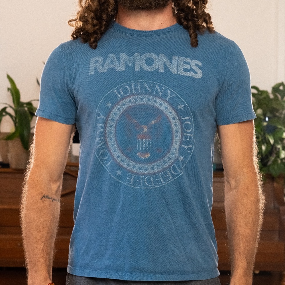 Ramones Naturally Faded Band Graphic TShirt